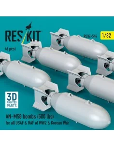 AN-M58 bombs (500 lbs) for all USAF & RAF of WW2 & Korean War (6 pc... 2