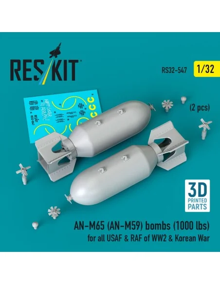 AN-M65 (AN-M59) bombs (1000 lbs) for all USAF & RAF of WW2 & Korean...