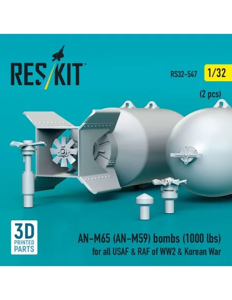 AN-M65 (AN-M59) bombs (1000 lbs) for all USAF & RAF of WW2 & Korean...