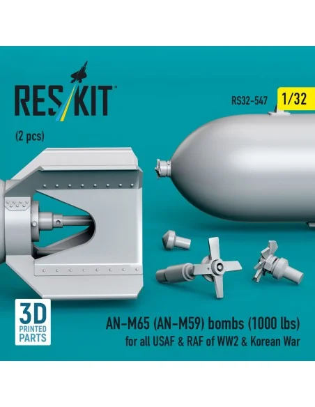 AN-M65 (AN-M59) bombs (1000 lbs) for all USAF & RAF of WW2 & Korean...