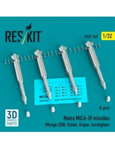 Matra MICA-IR missiles (4 pcs) (Mirage 2000, Rafale, Gripen, Eurofi...