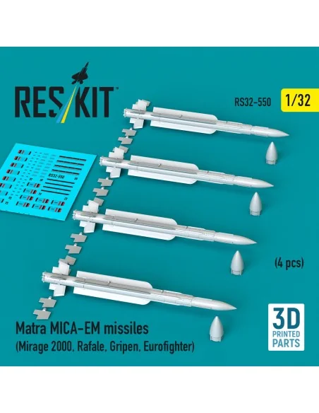 Matra MICA-EM missiles (4 pcs) (Mirage 2000, Rafale, Gripen, Eurofi...