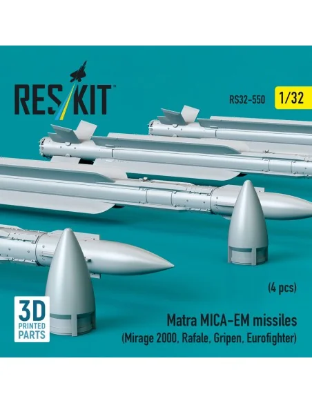 Matra MICA-EM missiles (4 pcs) (Mirage 2000, Rafale, Gripen, Eurofi...