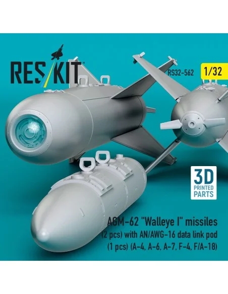 AGM-62 Walleye I missiles (2 pcs) with AN/AWG-16 data link pod (1 p...