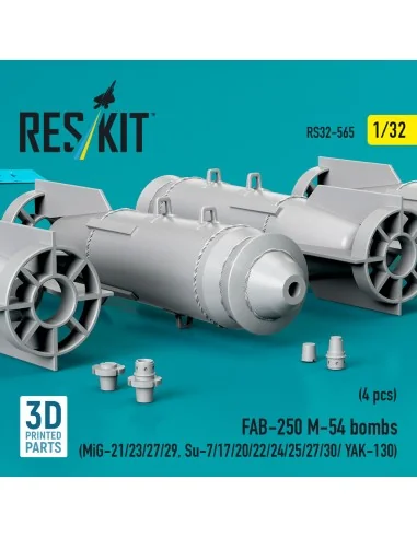 FAB-250 ?-54 bombs (4 pcs) (MiG-21/23/27/29, Su-7/17/20/22/24/25/27...