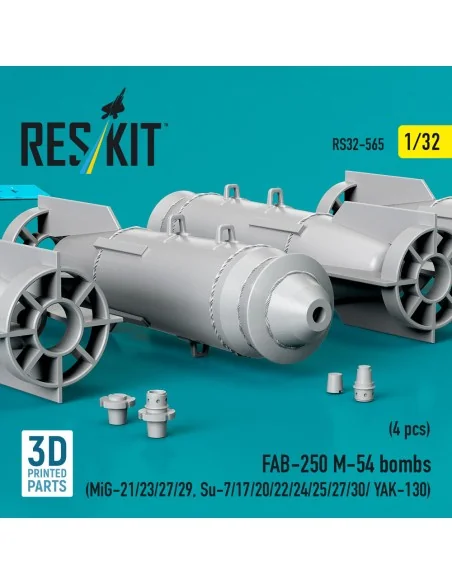 FAB-250 ?-54 bombs (4 pcs) (MiG-21/23/27/29, Su-7/17/20/22/24/25/27...