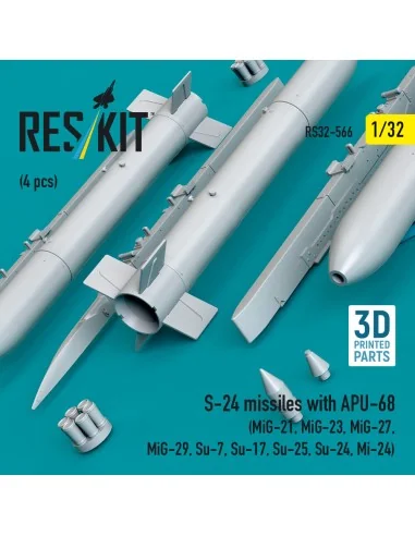 S-24 missiles with APU-68 (4 pcs) (MiG-21, MiG-23, MiG-27, MiG-29, ...