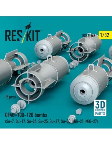 OFAB-100-120 bombs (8 pcs) (Su-7, Su-17, Su-24, Su-25, Su-27, Su-30...