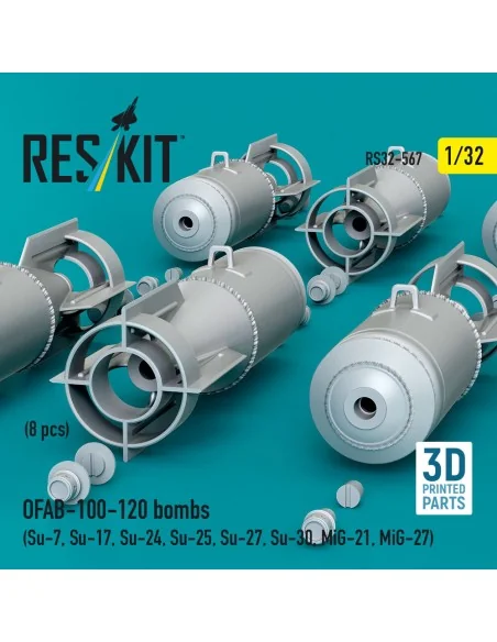 OFAB-100-120 bombs (8 pcs) (Su-7, Su-17, Su-24, Su-25, Su-27, Su-30...