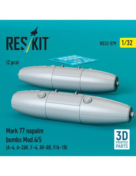 Mark 77 napalm bombs Mod.4/5 (2 pcs) (A-4, A-26K, F-4, AV-8B, F/A-1...