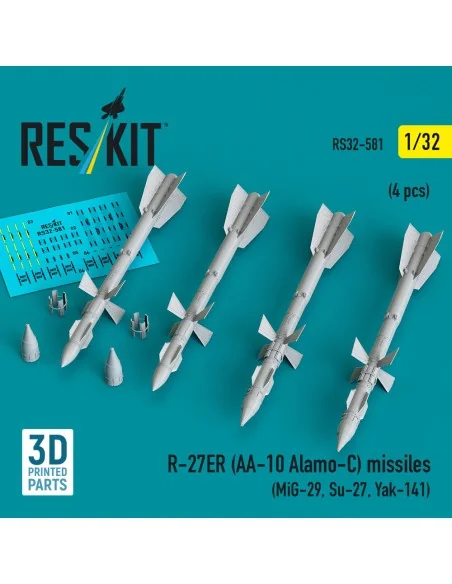 R-27ER (AA-10 Alamo-C) missiles (4 pcs) (MiG-29, Su-27, Yak-141) (3...