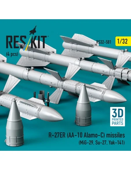 R-27ER (AA-10 Alamo-C) missiles (4 pcs) (MiG-29, Su-27, Yak-141) (3...