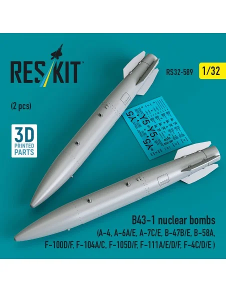 B43-1 nuclear bombs (2 pcs) (A-4, A-6A/E, A-7C/E, B-47B/E, B-58A, F...