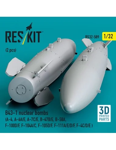 B43-1 nuclear bombs (2 pcs) (A-4, A-6A/E, A-7C/E, B-47B/E, B-58A, F...