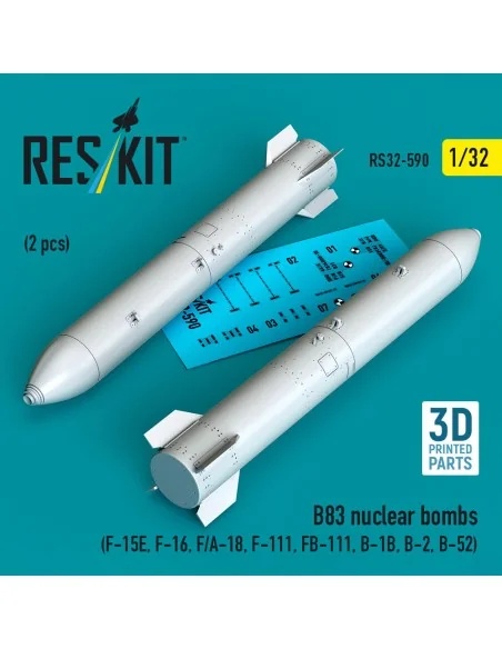 B83 nuclear bombs (2 pcs) (F-15E, F-16, F/A-18, F-111, FB-111, B-1B...