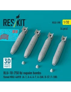 BLU-1B (750 lb) napalm bombs finned MXU-469/B (4 pcs) (A-1, A-4, A-...