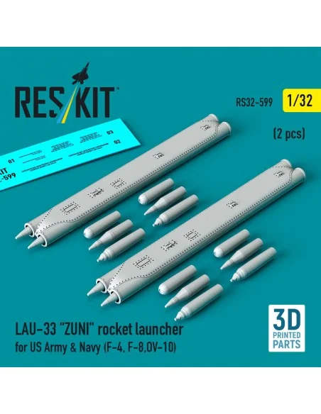 LAU-33 ZUNI rocket launcher for US Army & Navy (2 pcs) (F-4, F-8, O...