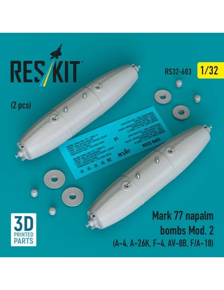 Mark 77 napalm bombs Mod.2 (2pcs) (A-4, A-26K, F-4, AV-8B, F/A-18) ...