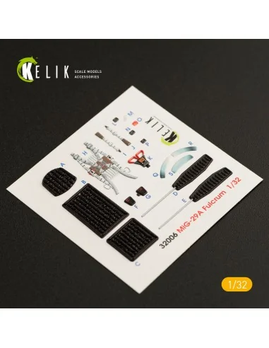 MiG-29A (9-12) Fulcrum interior 3D decals for Trumpeter kit, 1/32 -...