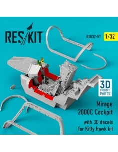 Mirage 2000C Cockpit with 3D decals for Kitty Hawk kit, 1/32 - ResK... 2
