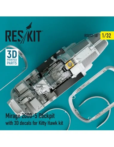 [NO_DESC] Mirage-2000-5 cockpit with 3D decals for Kitty Hawk kit, ...