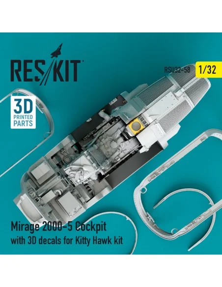 [NO_DESC] Mirage-2000-5 cockpit with 3D decals for Kitty Hawk kit, ...