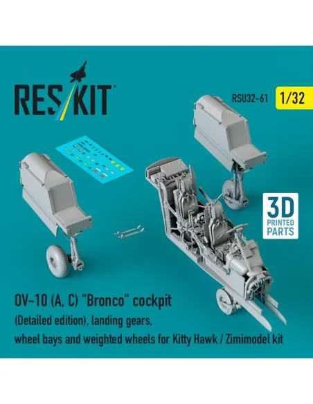 OV-10 (A, C) Bronco cockpit (Detailed edition), landing gears, whee...