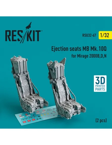 Ejection seats MB Mk.10Q for Mirage 2000B, D, N (2 pcs) (3D Printed...