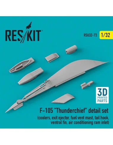 F-105 Thunderchief detail set (coolers, exit ejector, fuel vent mas...