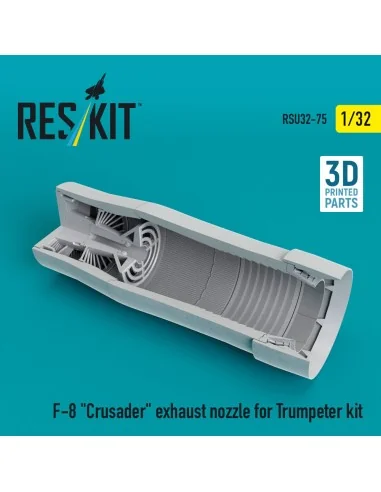 F-8 Crusader exhaust nozzle for Trumpeter kit (3D Printed), 1/32 - ...