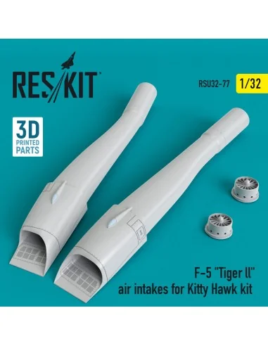 F-5 Tiger ll air intakes for Kitty Hawk kit (3D Printed), 1/32 - Re...