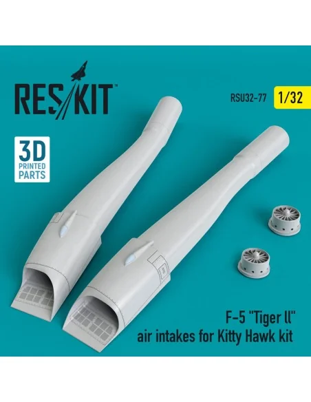 F-5 Tiger ll air intakes for Kitty Hawk kit (3D Printed), 1/32 - Re...