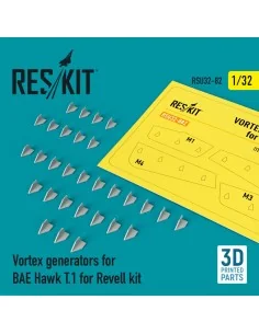 Vortex generators for BAE Hawk T.1 for Revell kit (3D Printed), 1/3...