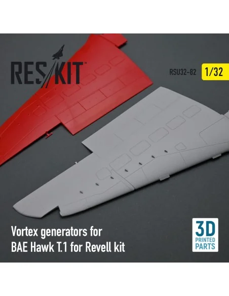 Vortex generators for BAE Hawk T.1 for Revell kit (3D Printed), 1/3...