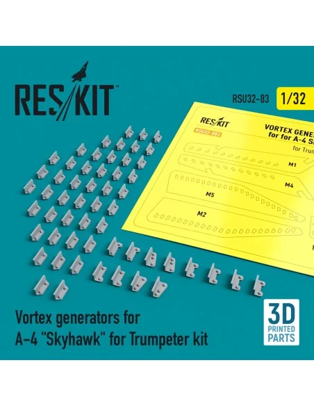 Vortex generators for A-4 Skyhawk for Trumpeter kit (3D Printed), 1...