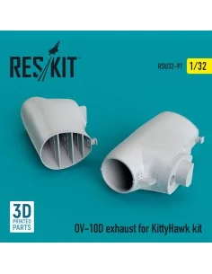 OV-10D Bronco exhaust for KittyHawk kit (3D Printed), 1/32 - ResKit...