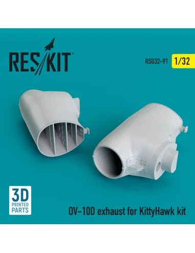 OV-10D Bronco exhaust for KittyHawk kit (3D Printed), 1/32 - ResKit...