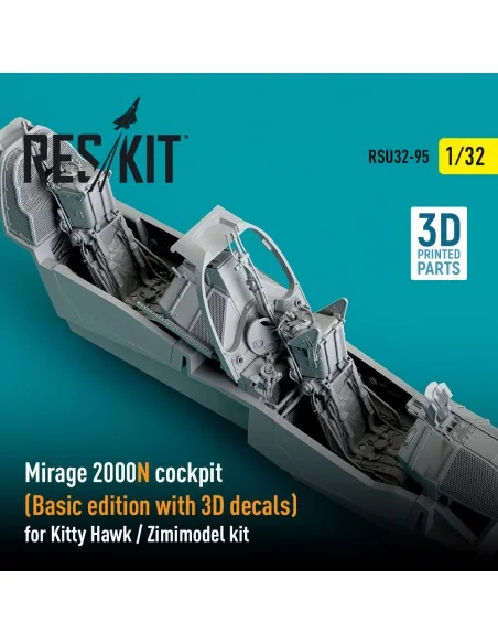 Mirage 2000N cockpit (Basic edition with 3D decals) for Kitty Hawk ...