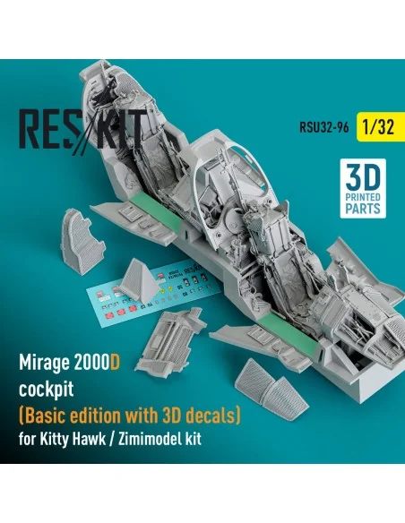 Mirage 2000D cockpit (Basic edition with 3D decals) for Kitty Hawk ...