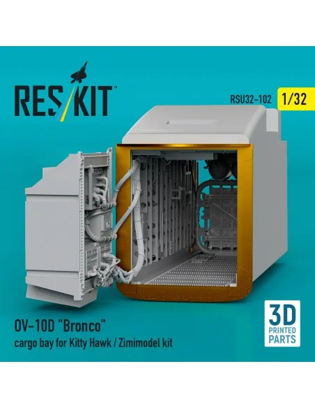 OV-10D Bronco cargo bay for Kitty Hawk/Zimimodel kit (3D Printed), ...