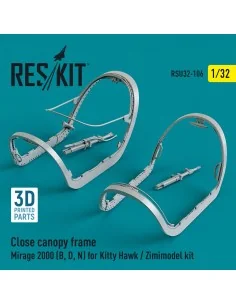 Close canopy frame Mirage 2000 (B, D, N) for Kitty Hawk / Zimimodel...