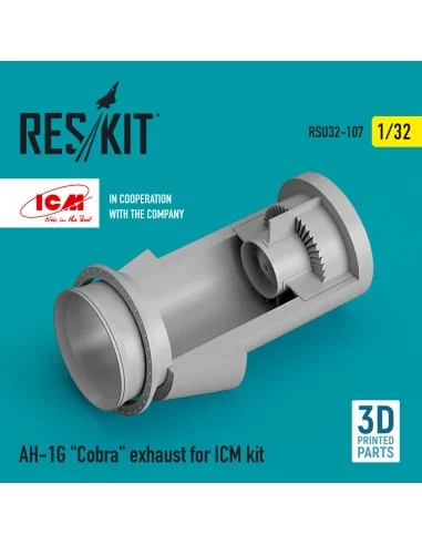 AH-1G Cobra exhaust for ICM kit (3D Printed), 1/32 - ResKit Models ...