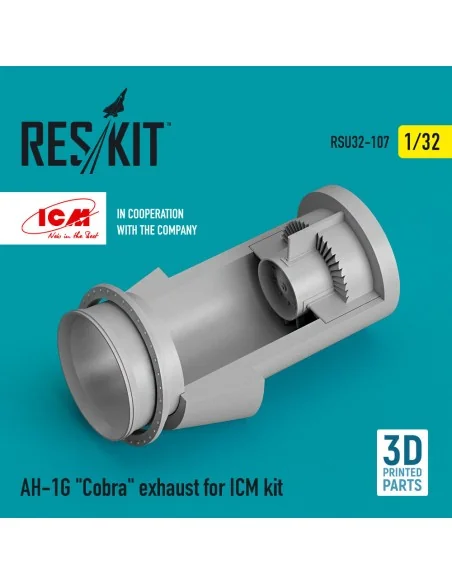 [NO_DESC] AH-1G Cobra exhaust for ICM kit (3D Printed), 1/32 - ResK...