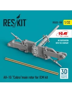AH-1G Cobramain rotor for ICM kit (3D Printed), 1/32 - ResKit Model...