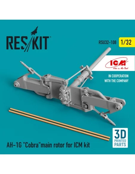 AH-1G Cobramain rotor for ICM kit (3D Printed), 1/32 - ResKit Model...