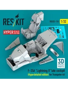 F-35A Lightning II late cockpit (Hyperdetailed edition) for Trumpet...