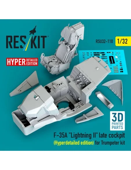 F-35A Lightning II late cockpit (Hyperdetailed edition) for Trumpet...