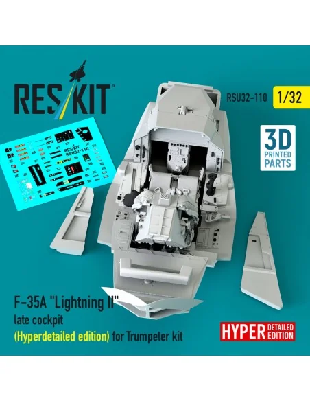 F-35A Lightning II late cockpit (Hyperdetailed edition) for Trumpet...