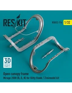Open canopy frame Mirage 2000 (B, D, N) for Kitty Hawk / Zimimodel ...