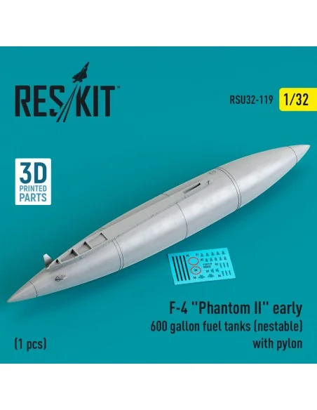 F-4 Phantom II early 600 gallon fuel tanks (nestable) with pylon (1...